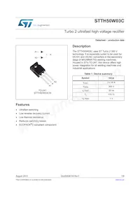 STTH50W03CW Datasheet Cover