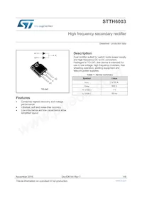 STTH6003CW Datasheet Cover