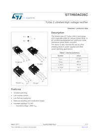 STTH60AC06CPF Datasheet Cover