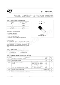 STTH60L06CW Datasheet Cover