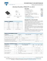 VS-60CPU06-N3 Datasheet Copertura