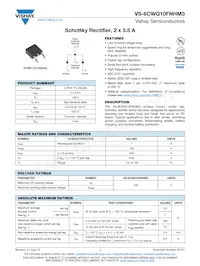 VS-6CWQ10FNHM3 Datasheet Cover