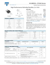 VS-MBR2045CT-N3 Datasheet Cover