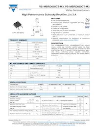VS-MBRD660CT-M3 Datasheet Cover