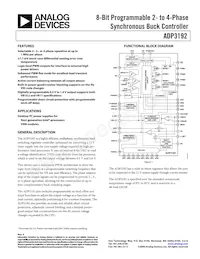 ADP3192JCPZ-RL數據表 封面