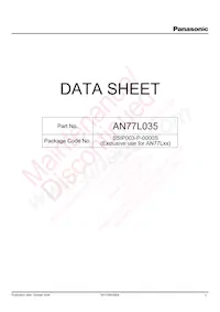 AN77L035 Datasheet Cover