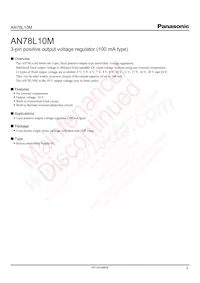 AN78L10ME1 Datasheet Pagina 3