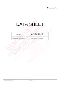 AN8025M-E1 Datasheet Cover