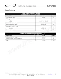 CMPWR025R Datasheet Pagina 3
