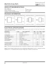 IRU1010-18CYTR Datasheet Page 2