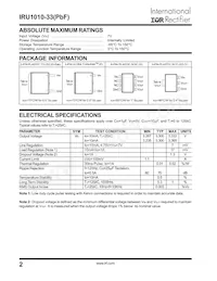 IRU1010-33CSPBF Datasheet Page 2