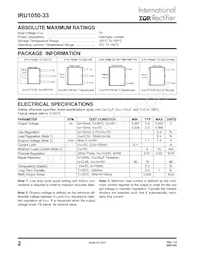 IRU1050-33CPTR Datasheet Page 2
