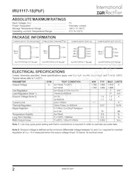 IRU1117-18CYTR Datasheet Page 2