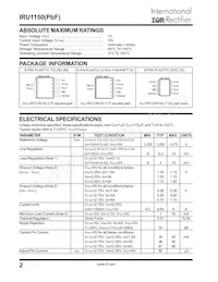 IRU1150CSTRPBF Datasheet Page 2