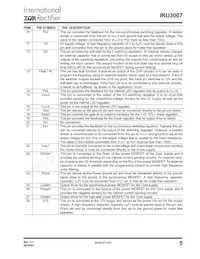 IRU3007CWTR Datasheet Page 5