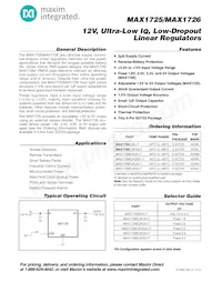 MAX1726EUK50+TG48 Datenblatt Cover