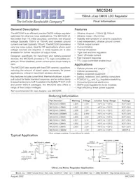 MIC5245-3.5BM5-TR Datenblatt Cover