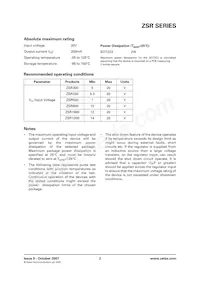ZSR400CL Datasheet Page 2
