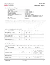 IP2021CTRPBF Datasheet Pagina 2