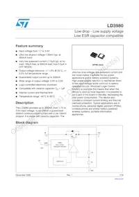 LD3980PU18R Datasheet Cover
