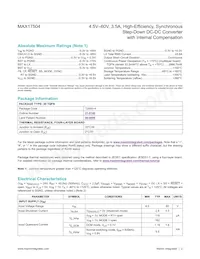 MAX17504SATP+ Datasheet Page 2