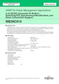 MB39C015WQN-G-JN-ERE1 Datasheet Cover