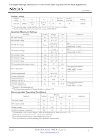 NR131S Datasheet Page 2