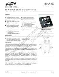 SI3500-A-GMR Datasheet Cover