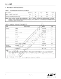SI3500-A-GMR Datasheet Page 4