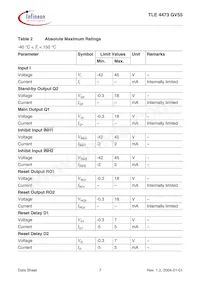 TLE4473GV55AUMA1 Datasheet Page 7