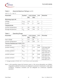 TLE4473GV55AUMA1 Datasheet Page 8