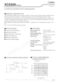 XC6206P502PR-G Datasheet Copertura