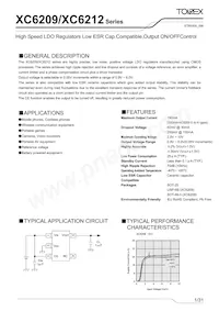 XC6209B502DR-G Datasheet Cover
