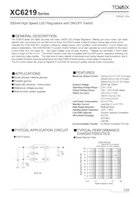 XC6219B182MR-G Datasheet Cover