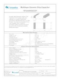 1812J6300223JGT Datasheet Cover