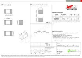 74478233 Datasheet Copertura