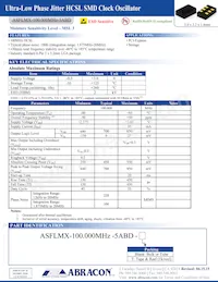 ASFLMX-100.000MHZ-5ABD Datasheet Copertura