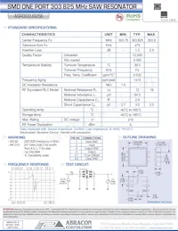 ASR303.825E-T Datasheet Cover