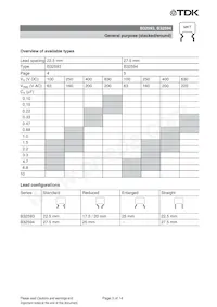 B32594C8334J008 Datasheet Pagina 3