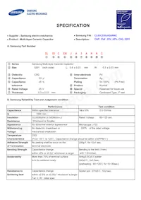 CL03C330JA3ANNC Datasheet Cover