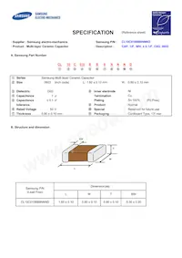 CL10C010BB8NNND Datasheet Cover