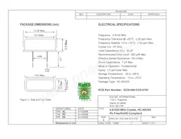 ECS-49-CDX-0787 데이터 시트 표지