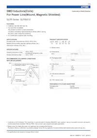 GLFR2012T101M-LR Datasheet Cover