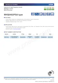 MHQ0402PSA8N2JT000 Datasheet Copertura