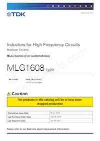 MLG1608SR47JTD25 Datasheet Cover