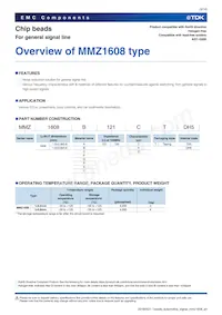 MMZ1608D800CTDH5數據表 頁面 3