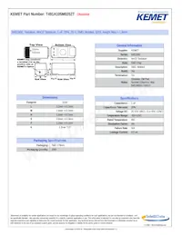 T491A105M020ZT Datasheet Cover