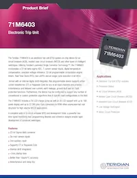 71M6403-IGTR/F Datasheet Cover