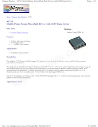 A8731EEJTR-T Datasheet Cover