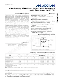 MAX6037BAUK25+T Datasheet Cover